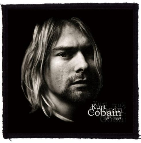 KURT COBAIN: 1967-1994 (9,5 cm x 9,5 cm) (felvarró)