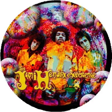   JIMI HENDRIX EXPERIENCE: Psychedelic Group (nagy jelvény, 3,7 cm)