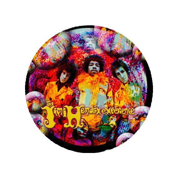 JIMI HENDRIX EXPERIENCE: Psychedelic Group (nagy jelvény, 3,7 cm) JIMI HENDRIX EXPERIENCE: Psychedelic Group (nagy jelvény, 3,7 cm)