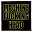 MACHINE HEAD: M.F.H. (9,5 cm x 9,5 cm) (felvarró)