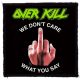 OVERKILL: Fuck You (9,5 cm x 9,5 cm) (felvarró)
