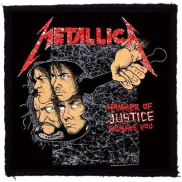 METALLICA: Hammer Of Justice (9,5 cm x 9,5 cm) (felvarró)