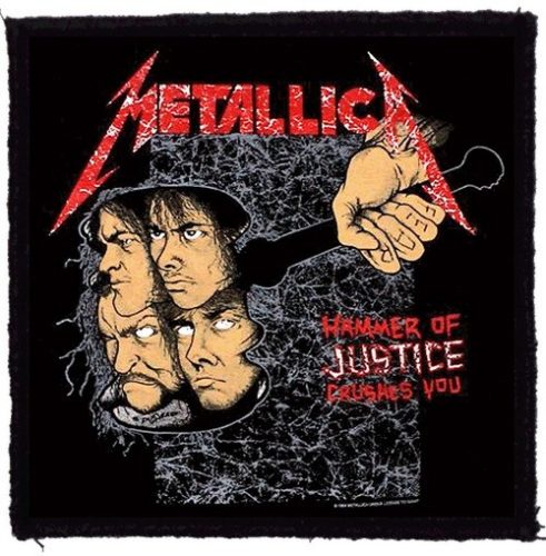 METALLICA: Hammer Of Justice (9,5 cm x 9,5 cm) (felvarró)