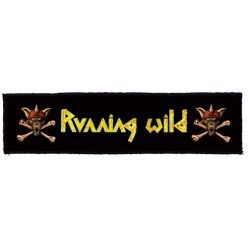 RUNNING WILD: Logo Superstrip (22 cm x 5 cm) (felvarró)