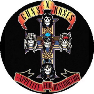 GUNS N' ROSES: Appetite For Destruction (nagy jelvény, 3,7 cm)