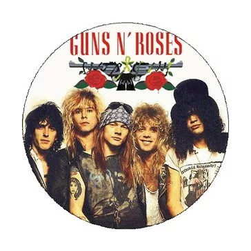 GUNS N' ROSES: Band 1988 (nagy jelvény, 3,7 cm)