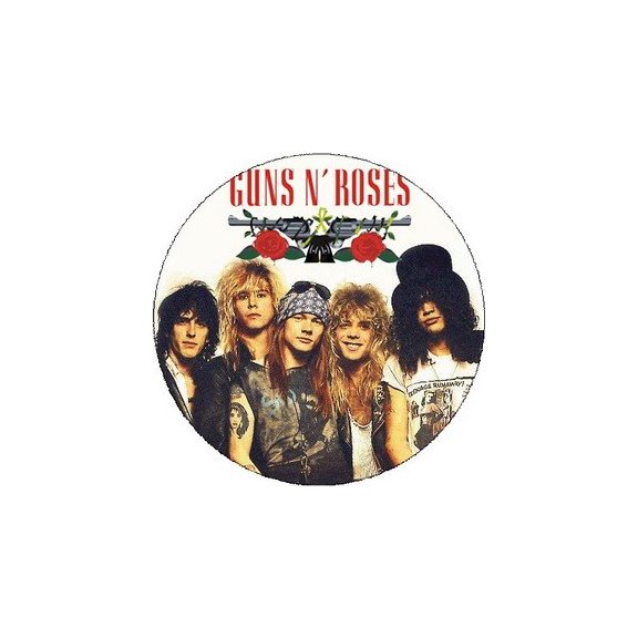 GUNS N' ROSES: Band 1988 (nagy jelvény, 3,7 cm) GUNS N' ROSES: Band 1988 (nagy jelvény, 3,7 cm)
