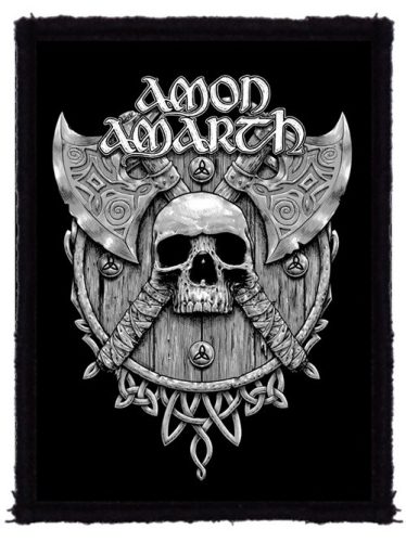 AMON AMARTH: Skull And Axes (7 cm x 9,5 cm) (felvarró)
