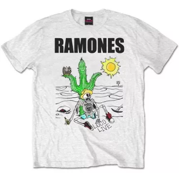 RAMONES: Loco Live (póló, fehér)