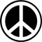PEACE - F/F (nagy jelvény, 3,7 cm)