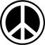 PEACE - F/F (nagy jelvény, 3,7 cm)