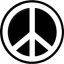 PEACE - F/F (nagy jelvény, 3,7 cm)