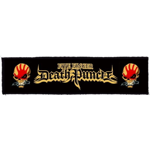 FIVE FINGER DEATH PUNCH: Logo Superstrip (22 cm x 5 cm) (felvarró) FIVE FINGER DEATH PUNCH: Logo Superstrip (22 cm x 5 cm) (felvarró)