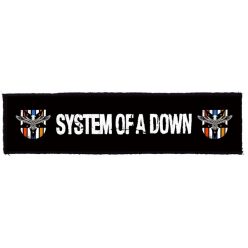 SYSTEM OF A DOWN: Logo Superstrip (22 cm x 5 cm) (felvarró)