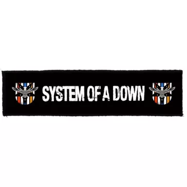 SYSTEM OF A DOWN: Logo Superstrip (22 cm x 5 cm) (felvarró)