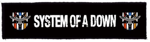 SYSTEM OF A DOWN: Logo Superstrip (22 cm x 5 cm) (felvarró)