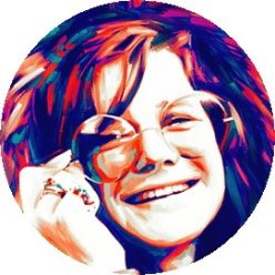 JANIS JOPLIN: Colors (jelvény, 2,5 cm)