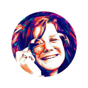 JANIS JOPLIN: Colors (jelvény, 2,5 cm)