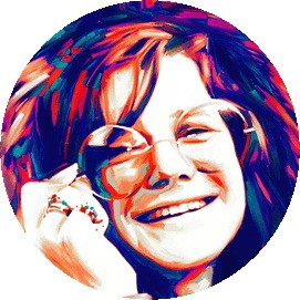 JANIS JOPLIN: Colors (jelvény, 2,5 cm)