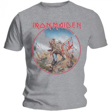 IRON MAIDEN: Trooper Vintage Circle (grey) (póló)