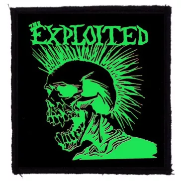EXPLOITED: Green Skull (8,5 cm x 9,5 cm) (felvarró)