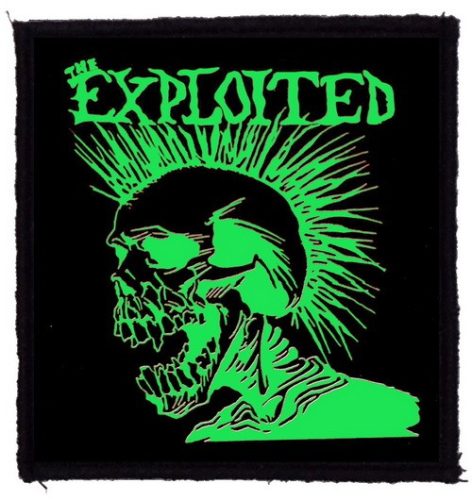 EXPLOITED: Green Skull (8,5 cm x 9,5 cm) (felvarró)