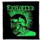 EXPLOITED: Green Skull (8,5 cm x 9,5 cm) (felvarró)