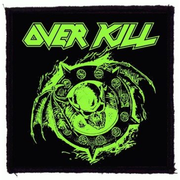 OVERKILL: Krushing Skull (9,5 cm x 9,5 cm) (felvarró)