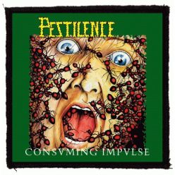PESTILENCE: Consuming Impulse (9,5 cm x 9,5 cm) (felvarró)