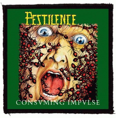 PESTILENCE: Consuming Impulse (9,5 cm x 9,5 cm) (felvarró)