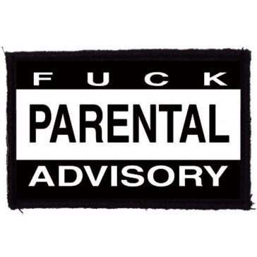FUCK PARENTAL ADVISORY (9,5 cm x 6 cm) (felvarró)