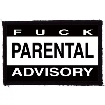 FUCK PARENTAL ADVISORY (9,5 cm x 6 cm) (felvarró)