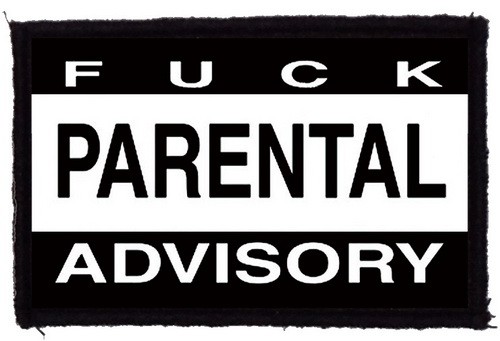 FUCK PARENTAL ADVISORY (9,5 cm x 6 cm) (felvarró)