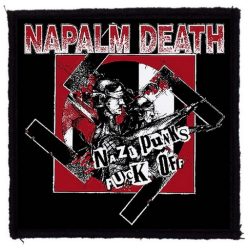 NAPALM DEATH: Nazi Punks (9,5 cm x 9,5 cm) (felvarró)
