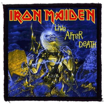 IRON MAIDEN: Live After Death (9,5 cm x 9,5 cm) (felvarró)