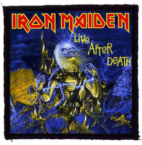 IRON MAIDEN: Live After Death (9,5 cm x 9,5 cm) (felvarró)