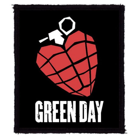 GREEN DAY: Heart Grenade (8 cm x 9,5 cm) (felvarró) GREEN DAY: Heart Grenade (8 cm x 9,5 cm) (felvarró)