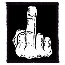 FUCK OFF: Finger (8 cm x 9,5 cm) (felvarró)