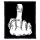 FUCK OFF: Finger (8 cm x 9,5 cm) (felvarró)