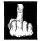 FUCK OFF: Finger (8 cm x 9,5 cm) (felvarró)