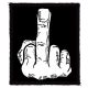 FUCK OFF: Finger (8 cm x 9,5 cm) (felvarró)