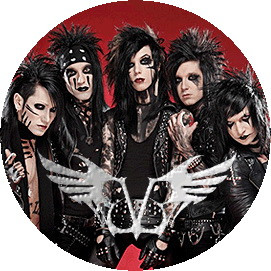 BLACK VEIL BRIDES: Band Winged Logo (nagy jelvény, 3,7 cm)