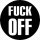 FUCK OFF (nagy jelvény, 3,7 cm)