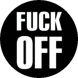 FUCK OFF (nagy jelvény, 3,7 cm)