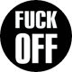 FUCK OFF (nagy jelvény, 3,7 cm)
