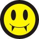 GOTH SMILEY (nagy jelvény, 3,7 cm)