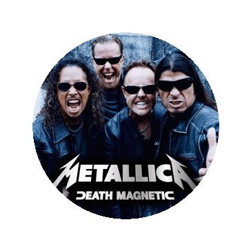 METALLICA: Band Magnetic (nagy jelvény, 3,7 cm)