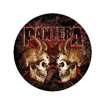 PANTERA: Double Skull (nagy jelvény, 3,7 cm)