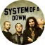 SYSTEM OF A DOWN: Band (nagy jelvény, 3,7 cm)