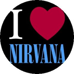 NIRVANA: I Love Nirvana (nagy jelvény, 3,7 cm)